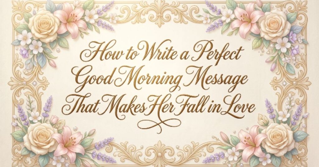 How to Write a Perfect Good Morning Message That Makes Her Fall in Love