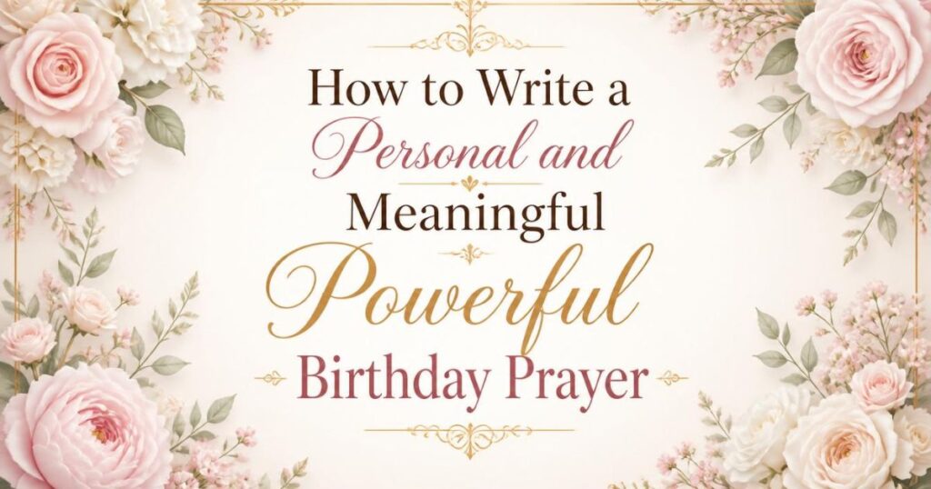 How to Write a Personal and Meaningful Powerful Birthday Prayer