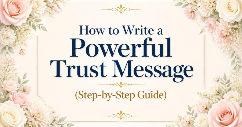 How to Write a Powerful Trust Message (Step-by-Step Guide)
