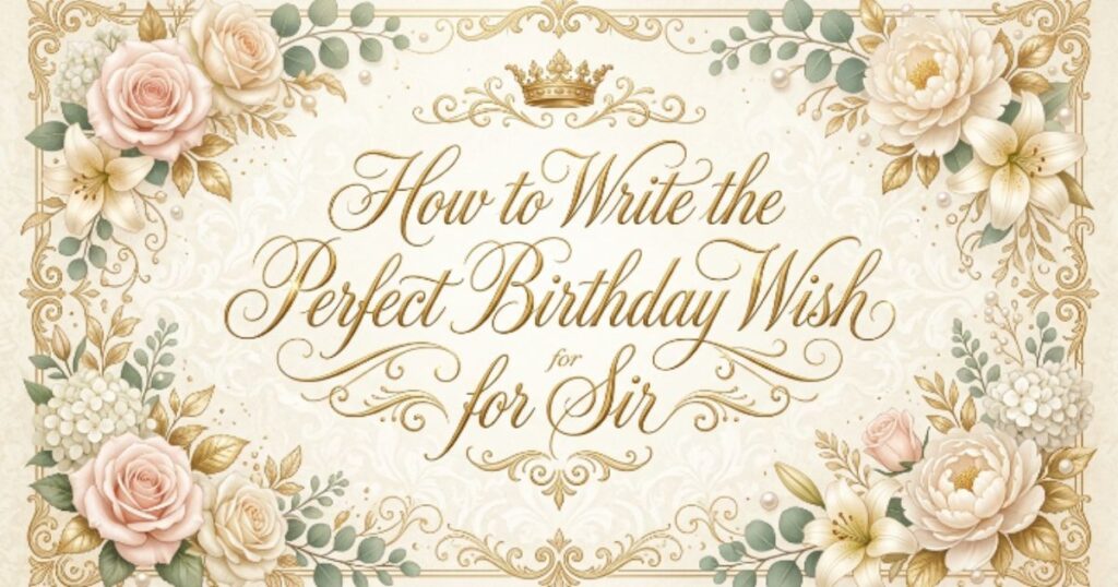 How to Write the Perfect Birthday Wish for Sir