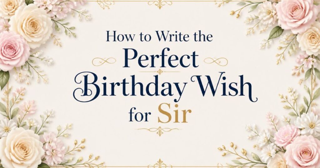 How to Write the Perfect Birthday Wish for Sir