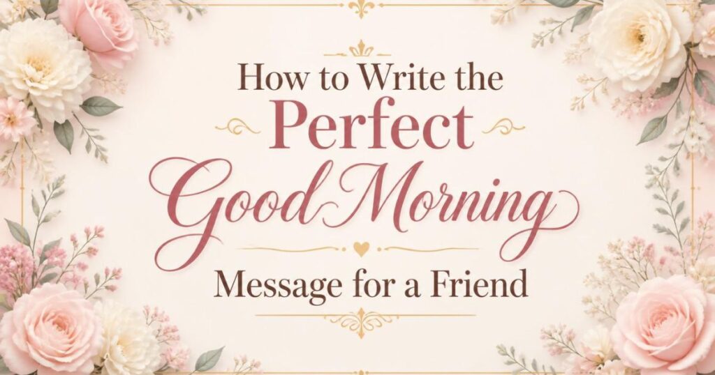 How to Write the Perfect Good Morning Message for a Friend