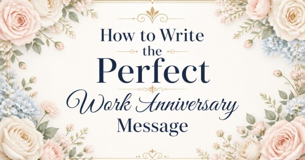 How to Write the Perfect Work Anniversary Message