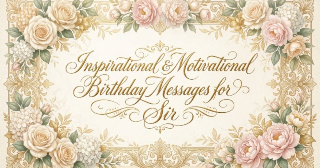 Inspirational & Motivational Birthday Messages for Sir