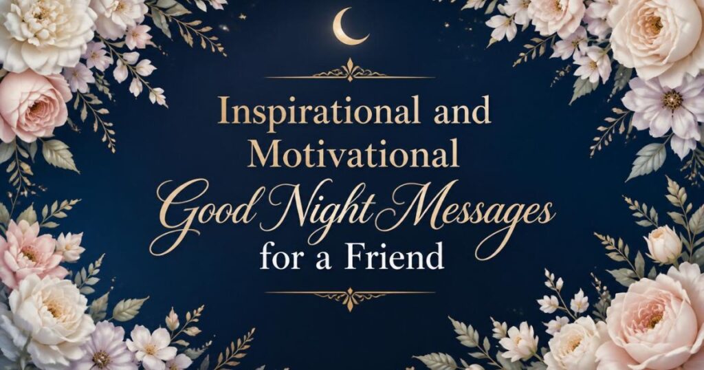 Inspirational and Motivational Good Night Messages for a Friend