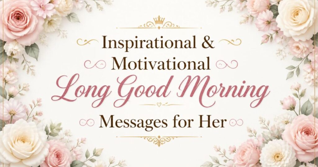 Inspirational & Motivational Long Good Morning Messages for Her