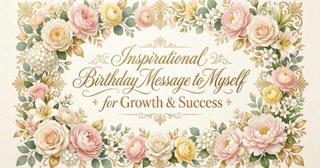 Inspirational Birthday Message to Myself for Growth & Success