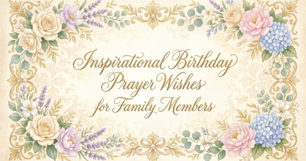 Inspirational Birthday Prayer Wishes for Family Members