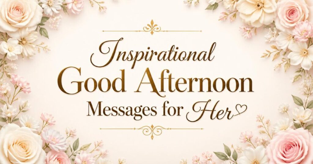 Inspirational Good Afternoon Messages for Her