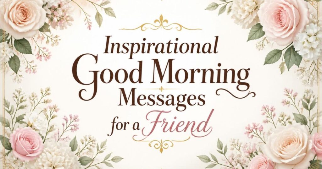 Inspirational Good Morning Messages for a Friend