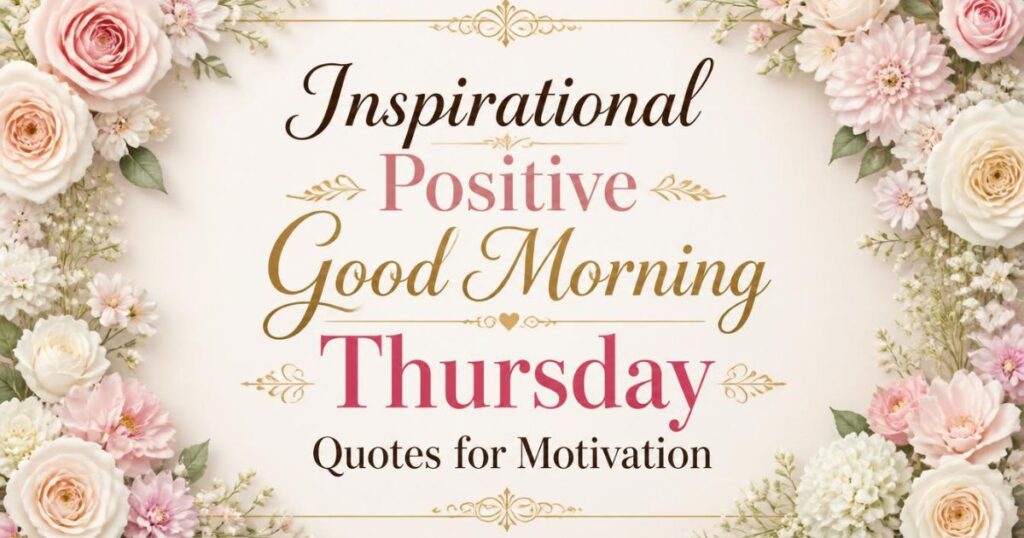 Inspirational Positive Good Morning Thursday Quotes for Motivation