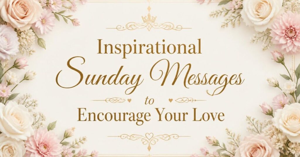 Inspirational Sunday Messages to Encourage Your Love