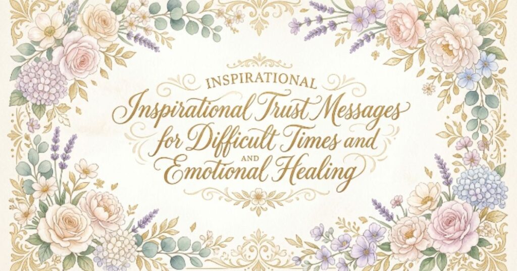 Inspirational Trust Messages for Difficult Times and Emotional Healing