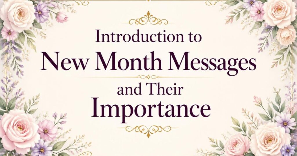 Introduction to New Month Messages and Their Importance