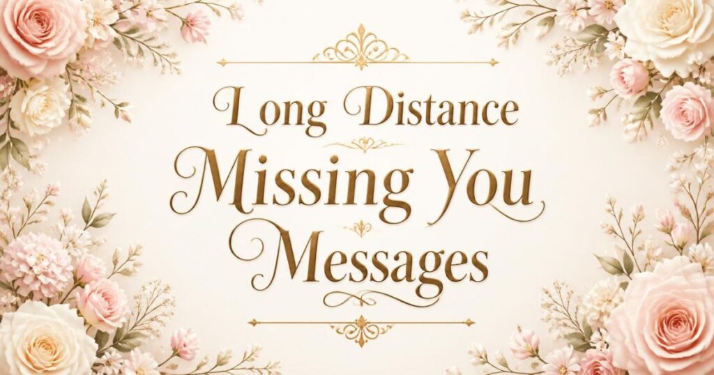 Long Distance Missing You Messages