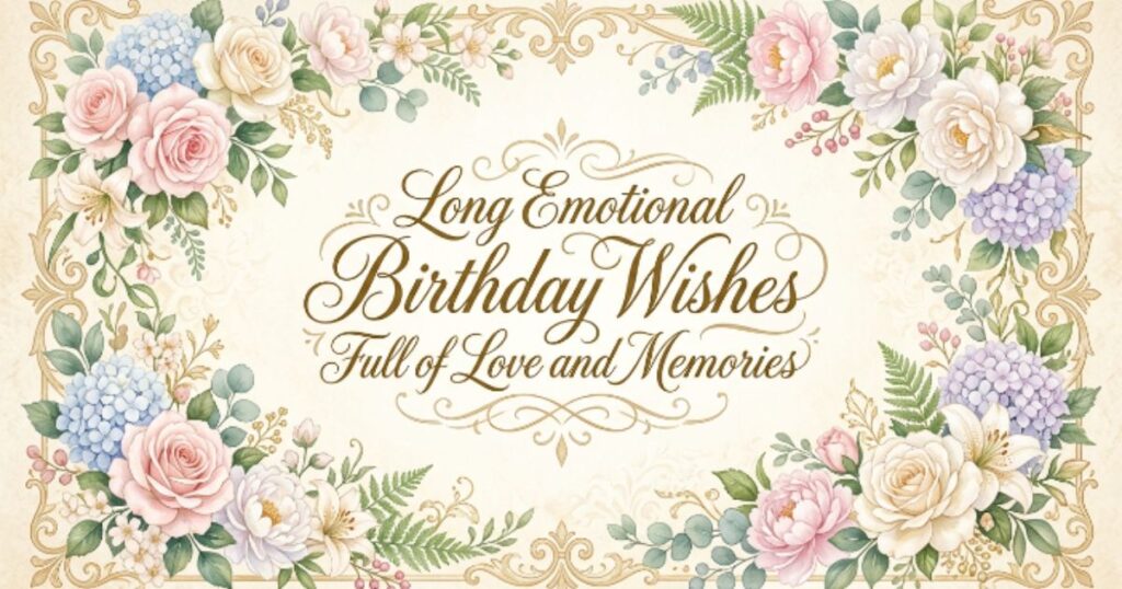 Long Emotional Birthday Wishes Full of Love and Memories