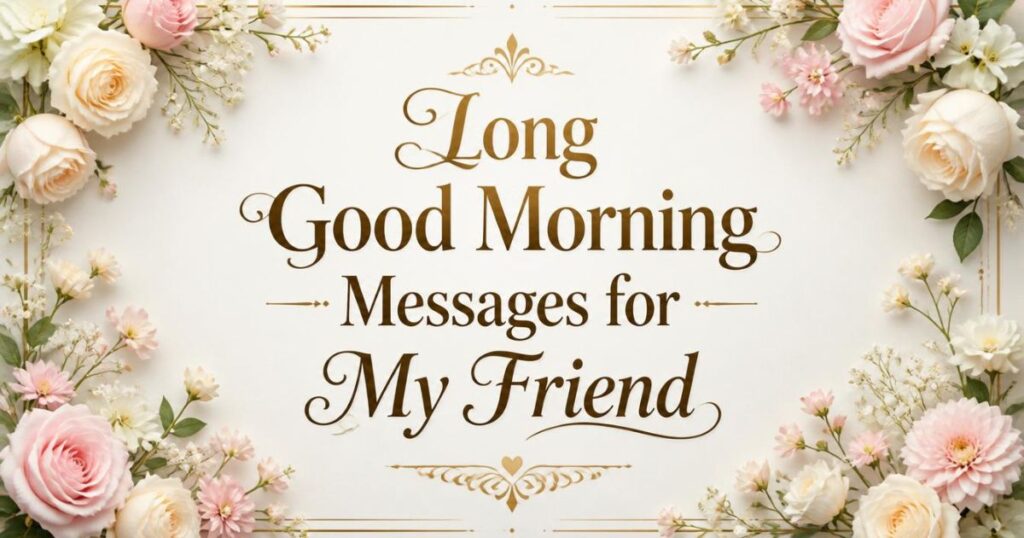 Long Good Morning Messages for My Friend