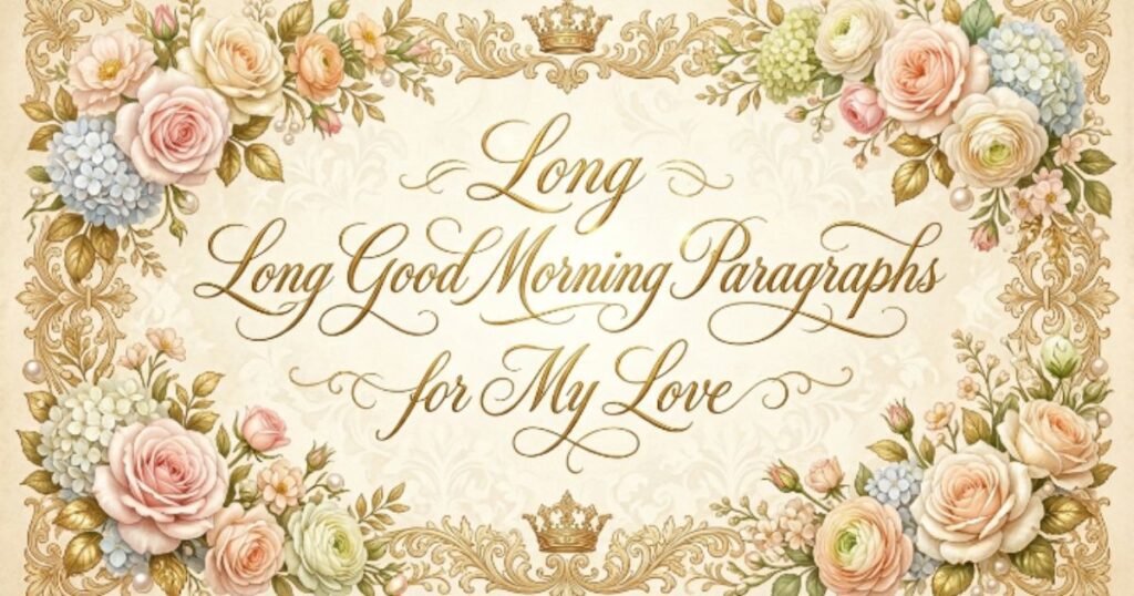 Long Good Morning Paragraphs for My Love