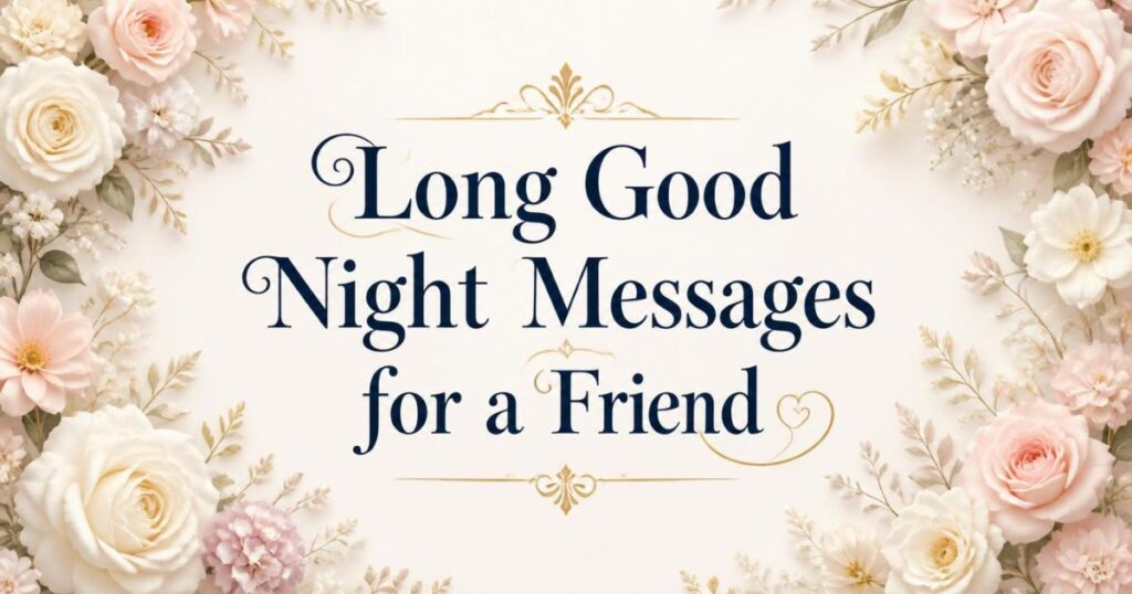 Long Good Night Messages for a Friend