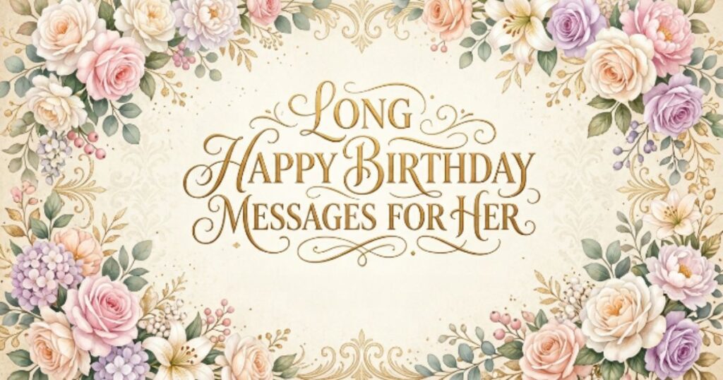 Long Happy Birthday Messages for Her