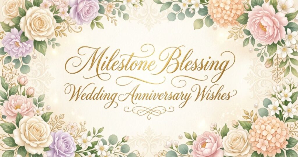 Milestone Blessing Wedding Anniversary Wishes (1st, 5th, 25th, 50th)