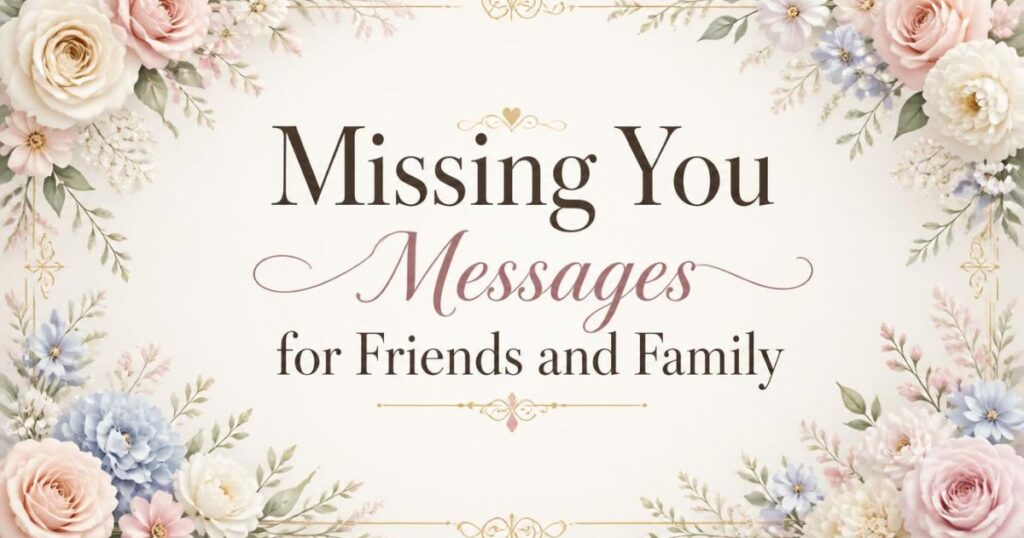 Missing You Messages for Friends and Family