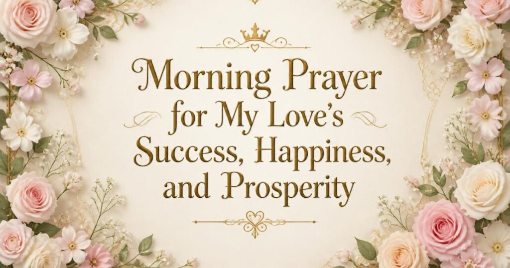 Morning Prayer for My Love’s Success, Happiness, and Prosperity