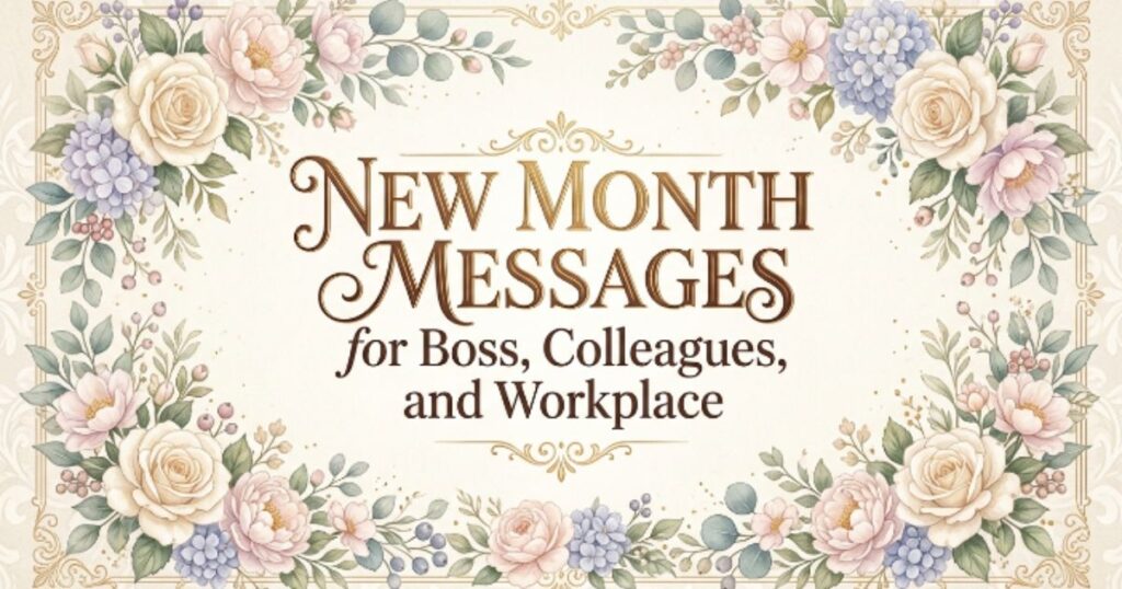 New Month Messages for Boss, Colleagues, and Workplace
