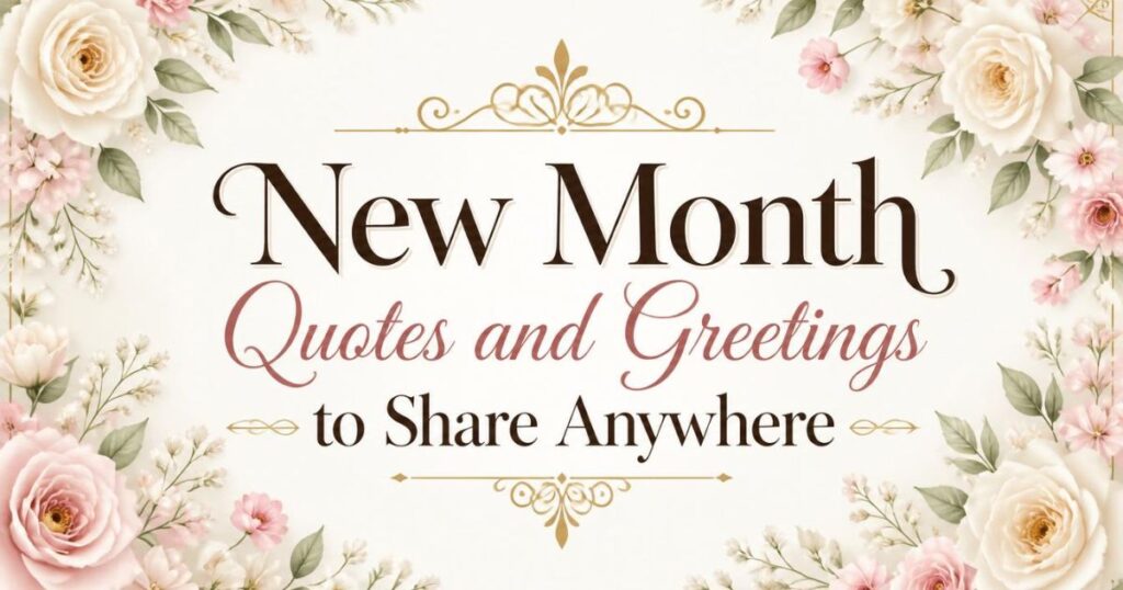 New Month Quotes and Greetings to Share Anywhere