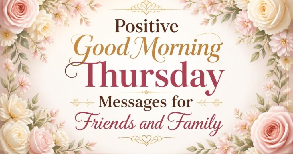 Positive Good Morning Thursday Messages for Friends and Family