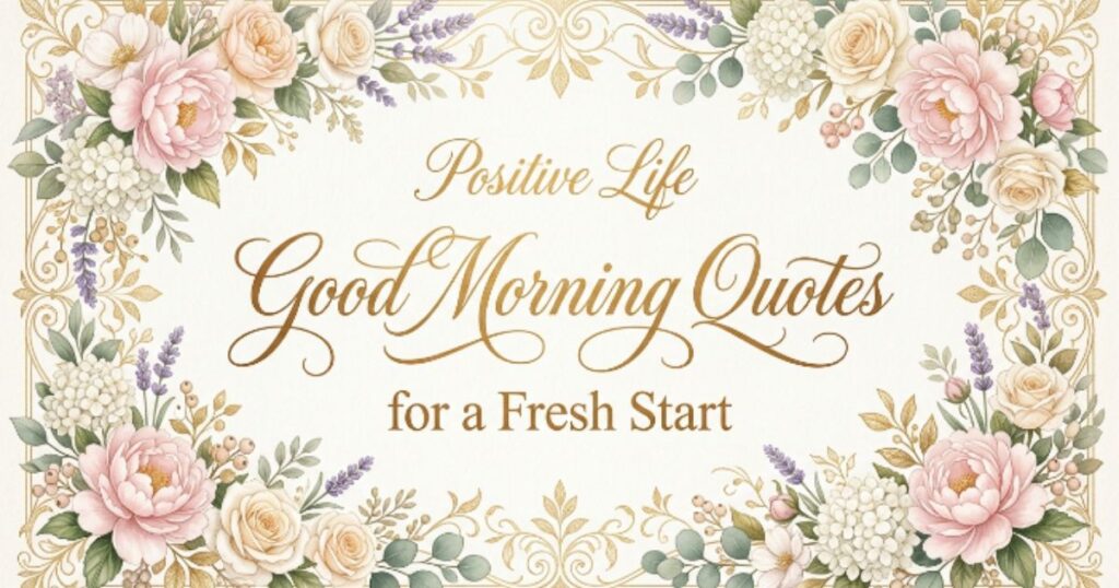 Positive Life Good Morning Quotes for a Fresh Start