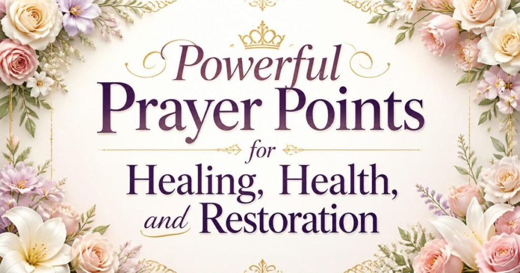 Powerful Prayer Points for Healing, Health, and Restoration