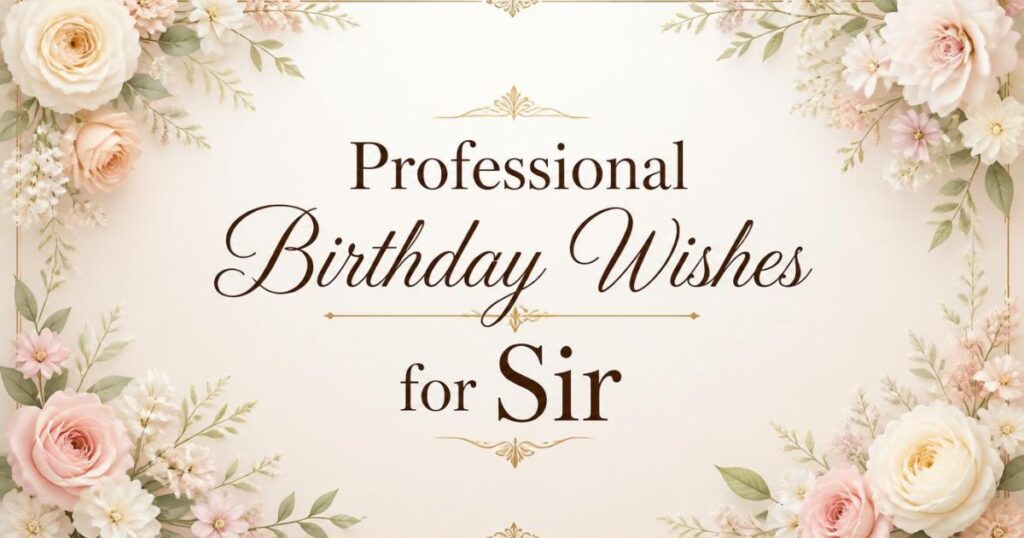 Professional Birthday Wishes for Sir