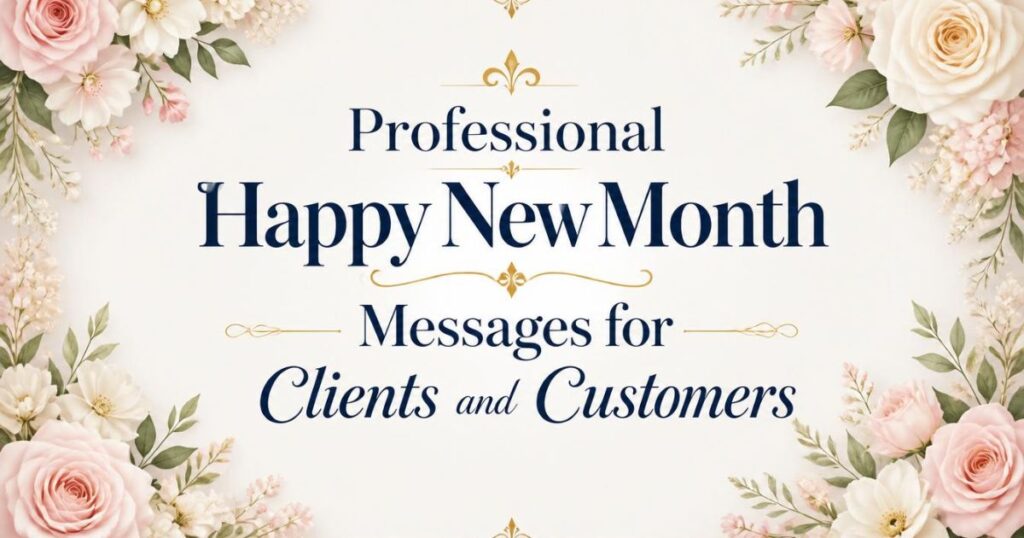 Professional Happy New Month Messages for Clients and Customers