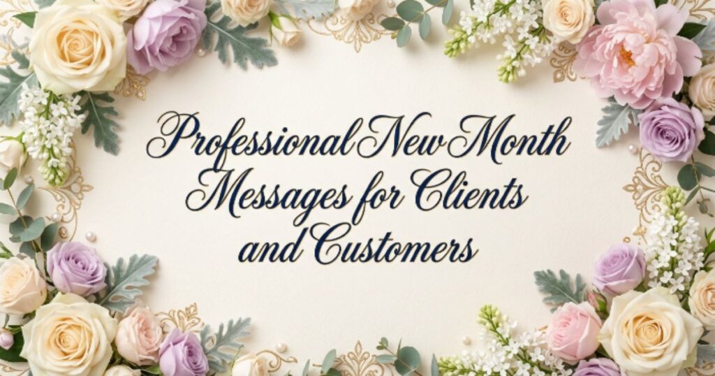 Professional New Month Messages for Clients and Customers