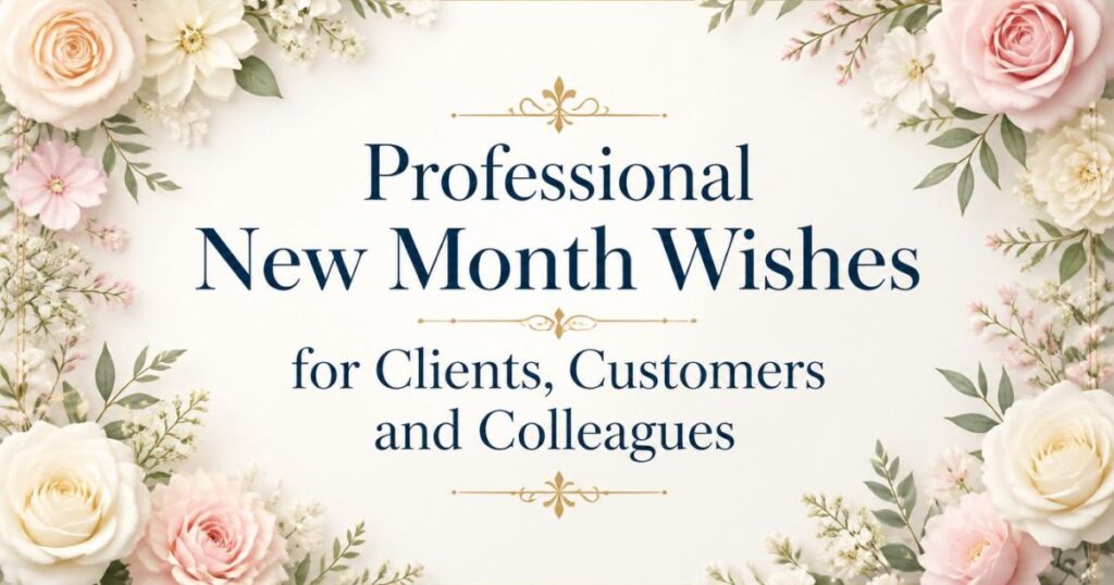 Professional New Month Wishes for Clients, Customers and Colleagues