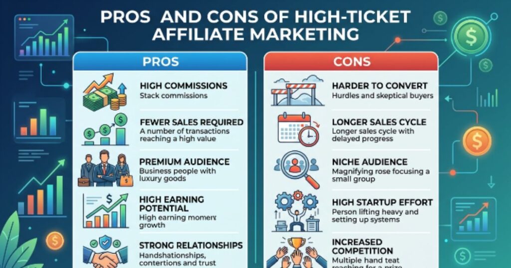 Pros and Cons of High-Ticket Affiliate Marketing
