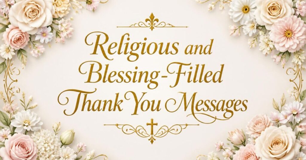 Religious and Blessing-Filled Thank You Messages