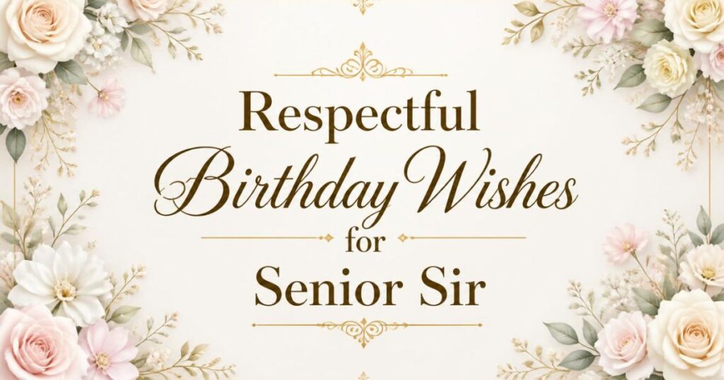 Respectful Birthday Wishes for Senior Sir