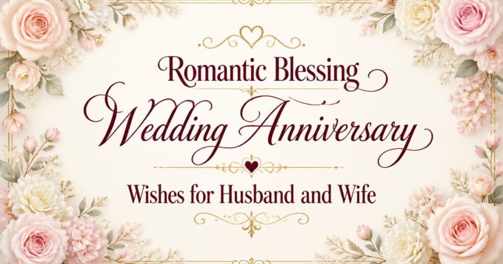 Romantic Blessing Wedding Anniversary Wishes for Husband and Wife