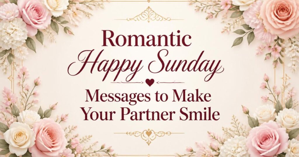 Romantic Happy Sunday Messages to Make Your Partner Smile