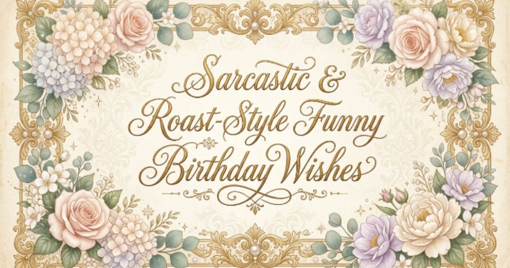 Sarcastic & Roast-Style Funny Birthday Wishes