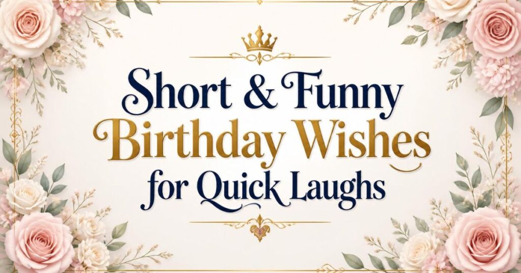 Short & Funny Birthday Wishes for Quick Laughs