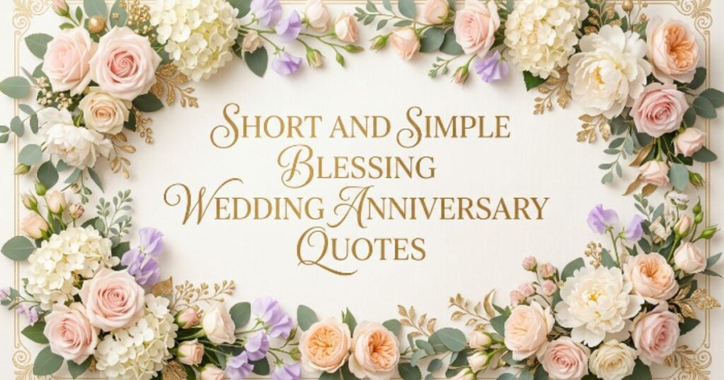 Short and Simple Blessing Wedding Anniversary Quotes