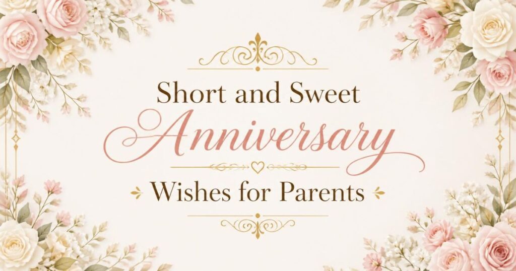 Short and Sweet Anniversary Wishes for Parents