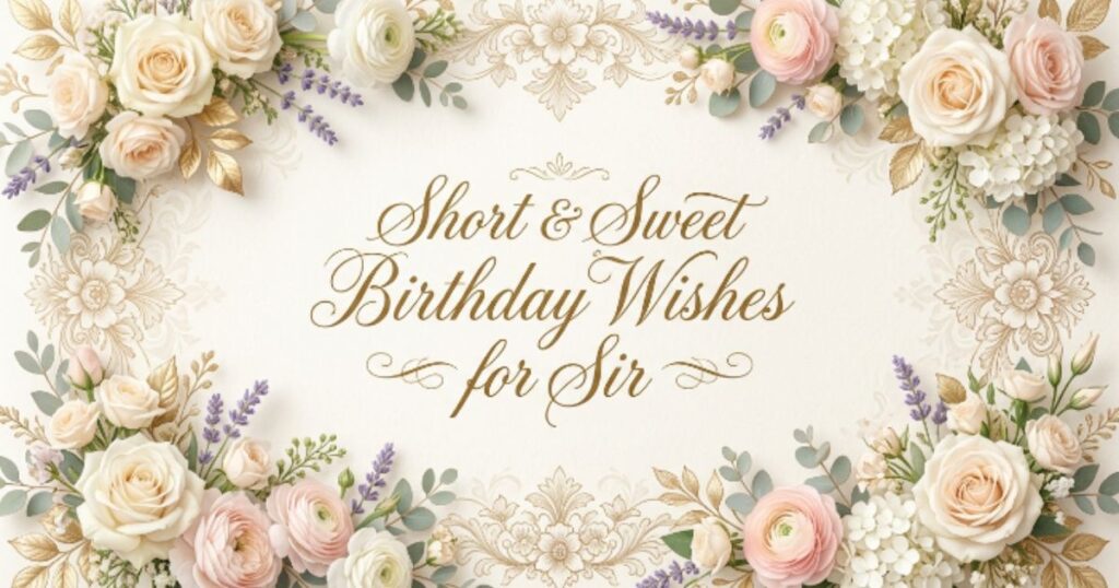 Short & Sweet Birthday Wishes for Sir