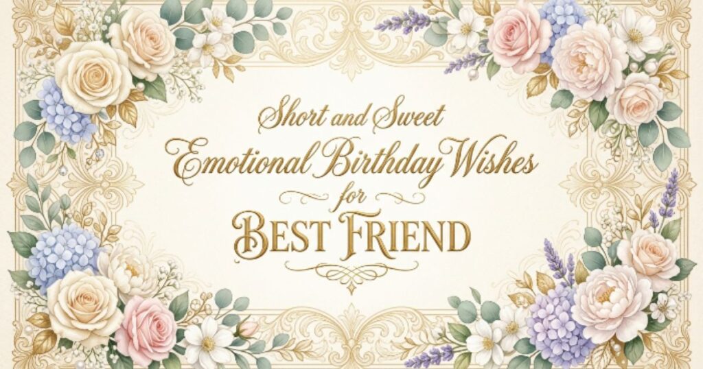 Short and Sweet Emotional Birthday Wishes for Best Friend