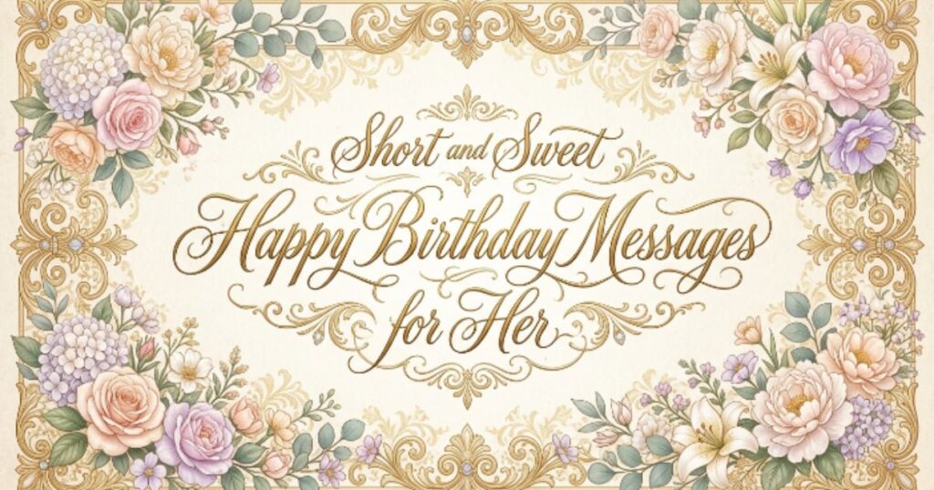 Short and Sweet Happy Birthday Messages for Her