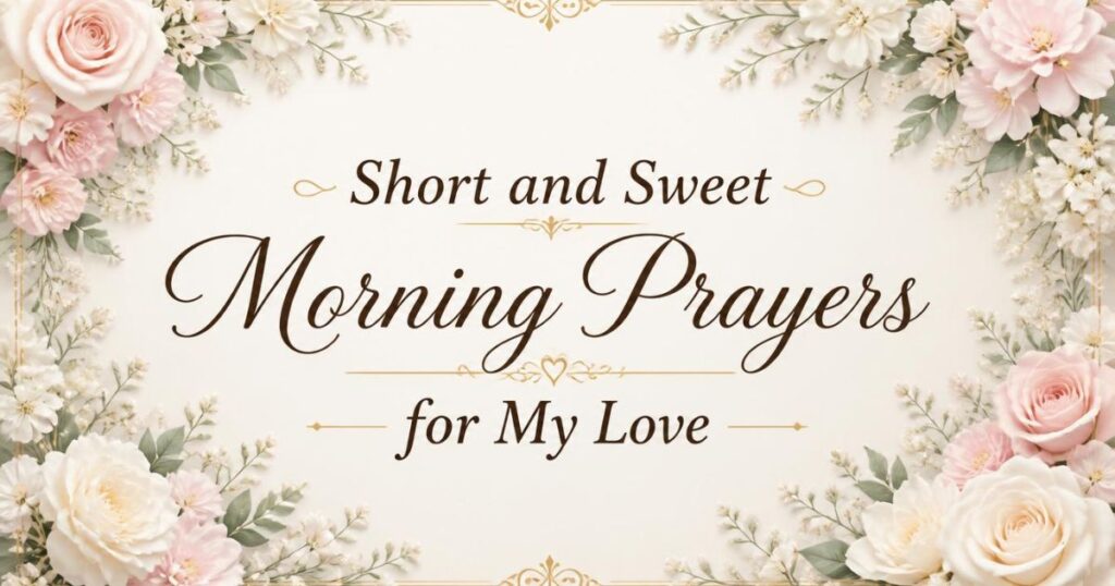 Short and Sweet Morning Prayers for My Love