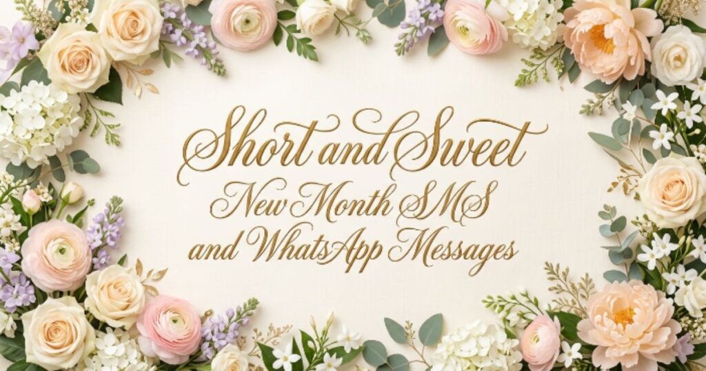 Short and Sweet New Month SMS and WhatsApp Messages